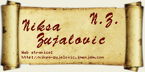 Nikša Zujalović vizit kartica